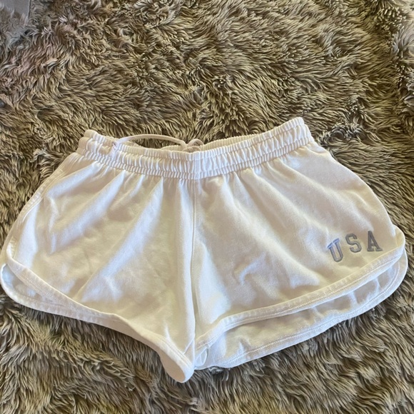 BRANDY MELVILLE white USA sweat shorts - Picture 1 of 6